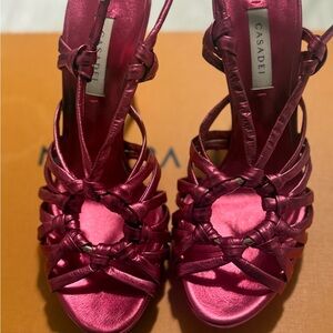Casadei Women's Pink Strappy Sandals